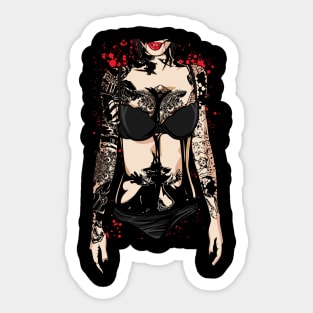 BAD GIRL WITH TATTOO Sticker